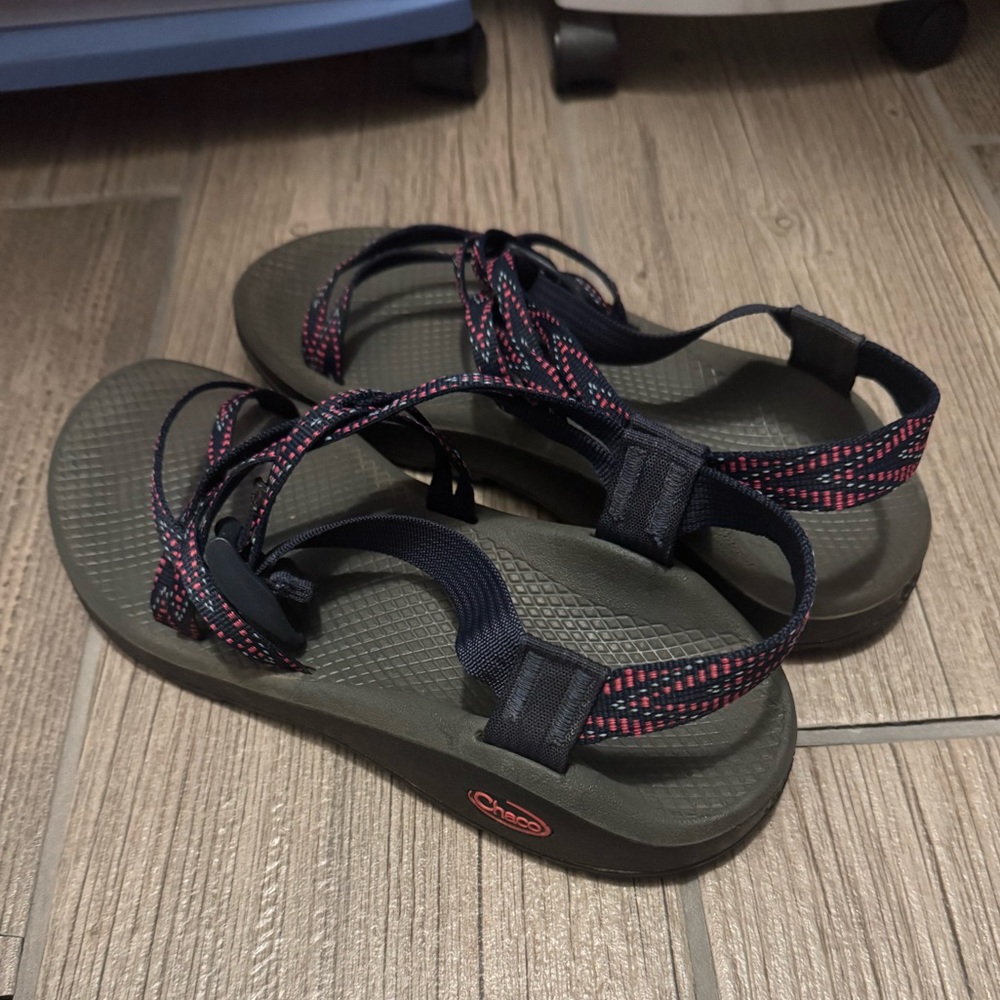 Chaco Sandals with Black and Pink Straps